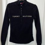 Tommy Hilfiger Women's Black Pullover Top quarter zip spell out logo Photo 0