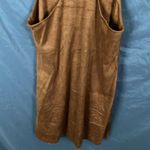 Blu Pepper : Chocolate Suede Like Embroidered Floral Dress- Side zip- M Photo 12