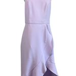 AQUA Backless High-Low Sheath Cocktail Dress Size 10 Purple Ruffled Halter by Photo 0