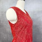 Y2K Womens Ethereal Mesh Dress Medium Cottage Fairy Grunge Artsy Glam HOCO Red Photo 2