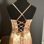 Women Full Length Prom Party Dress CrissCross Straps Leg Slit Size 8 *READ FLAWS Photo 4