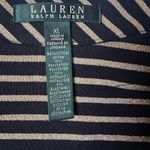 Ralph Lauren Women's Top Sz XL Striped Metallic Black Gold long sleeve Boat Neck Photo 3