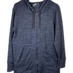 Athleta  Women Dark Gray‎ Sz M Hoodie Sweatshirt Full Zip Jacket Pockets Athletic Photo 0