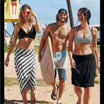 Athleta Seaside foldover travel skirt black sz L Photo 2