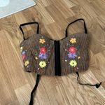 Danielle Guizio NWOT  flora balconette floral-embroidered corset top Photo 5