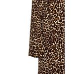 J.Crew Women Dress Shift Leopard Print Long Sleeve‎ Zip Back Brown Size 10 NWT Photo 7