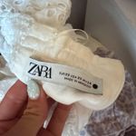 ZARA Ruffle White Eyelet Dress Photo 3