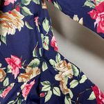 Rampage Vintage  Dress Oversized Collar Pleats Navy Blue Mini Size 3 Juniors Photo 12