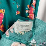 Xhilaration  Large Floral Faux Wrap Ruffle Boho Jewel Tone Dress V Neck Vacation Photo 4