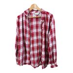 Lucky Brand Red and White Checkered Heart Printed Flannel Photo 2