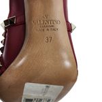Valentino Garavani NEW Rockstud Leather Pumps Red Pointed Toe Size IT37/US7 Photo 9
