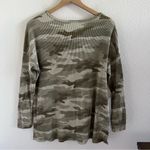 American Eagle Camo Waffle Knit Camouflaged V Neck Oversized Medium Photo 1