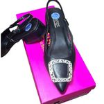 Catherine Malandrino Catherine Black Slingback Pointy Toe Low Heel Shoe New 6.5 Photo 3