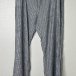 Caslon  Size 1x Lightweight Beach Summer Pants Vacation Striped White Blue Photo 0