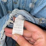Pretty Little Thing  Blue Distressed Destroyed Denim Jean Jacket Women's Size 1X Photo 5