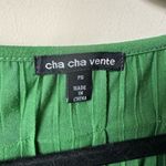cha cha vente  Women’s Green Blouse Top Size Petite Small Photo 2