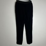 ALC Frank A.L.C Pants Women's 6 Black Double Waist Trouser Leather Elastic Waist Photo 2