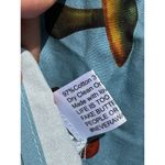 Never A Wallflower Gathered V Neck Blouse Blue Mushroom Print Shirt Size Medium Photo 6