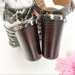 Vionic  Perk Sami Leather Caged Heeled Sandals: Black Boa Snakeskin Photo 7