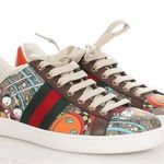 Gucci Ace Disney Donald Huey Dewey Louie Lowtop Lace Up Sneakers Shoes EU 39 Photo 0