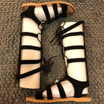 Urban Outfitters  Black Suede Gladiators Sandals Photo 4