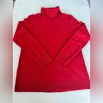 Talbots Sweater Women’s Medium Red 100% Cashmere Pullover Cowl Turtleneck Photo 0