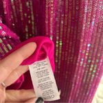 Show Me Your Mumu Party Hop Dress Mini V-Neck Sequins Barbie Hot Pink NWT XS Photo 4