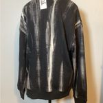 🩵NWT🩵 WOMENS 100% COTTON TIE DYE CREWNECK SWEATSHIRT BLACK & WHITE SIZE LG Photo 2