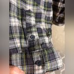 American Eagle Outfitters Plaid Button Down Shirt Blue Green loose fit boxy XL Photo 6