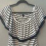 White House | Black Market striped off the shoulder flounce top size medium Photo 2