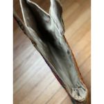 VTG 70's Burlap Purse Bag Tote Multi Color Embroidery BOHO Hippie 14" Aztec Photo 3