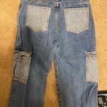 Oversized Patch Work Jeans Blue Size 2 Photo 1