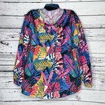 Lauren James LJ by NWT Size L Tropical Print Packable Raincoat Jacket w/ Hood Photo 2