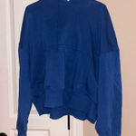 Zenana Cropped Blue Sweatshirt Photo 0