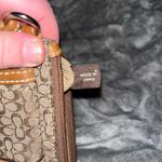 Coach Signature Brown Wristlet with Tan Accents Photo 4