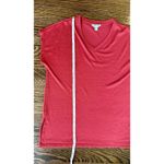 Orvis Shirt Sweater Women's Size M Medium Red Knit V-Neck Short Sleeved Photo 4
