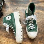 Converse  All Star Chuck Taylor Platform /Chelsea Sneakers Leather Green Size 7.5 Photo 0