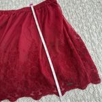 Hollister Dark Red Maroon Lace Overlay Swingy Mini Skirt Size M Photo 7