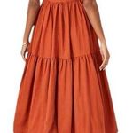 Ann Taylor Square Neck Midi Tiered Linen Blend Dress Sleeveless Summer Sz 12 Photo 1