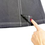 MINKPINK  Black Mini Skirt White Stitch Detail NWT size S Photo 3