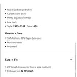 Aerie New  Womens Mini Flowy Stripe Blue Dress cross back Size L Photo 5