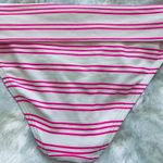 Victoria's Secret 🆕 Victoria’s Secret Hot Pink Striped Fold Over Bikini Swimsuit Bottoms Small Photo 3