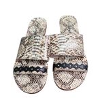 Free People  Saturaday Snake Strappy Leather Flat Sandals 41/10 Photo 2