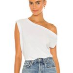 Norma Kamali X Revolve Drop Shoulder Top in White Photo 0