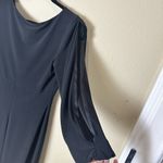 Ralph Lauren LAUREN  Black Long Sleeve Jersey Ruched Dress Size 6 Photo 7