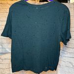 Iris  Green/Grey Lace-Up Short Sleeve Top Photo 1