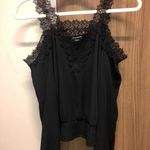 Bebe Black Lace Longsleeve Top  Photo 0