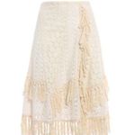 See By Chloe  Boho Fringed Crochet Beige Skirt  Photo 0