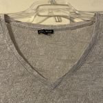 EXPRESS Oatmeal Lace Burnout Shimmer Long Sleeve Shirt Medium Photo 2