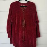 Hilary Smith Women’s Large Chenille Lace Up Sweater Vintage Photo 0